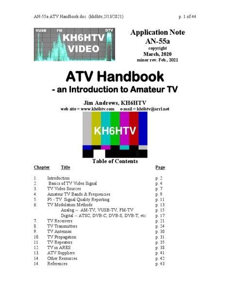 www amateur tv|Introduction to ATV .